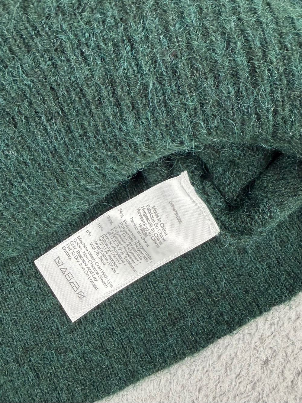 Madewell Vinson Shawl Collar Sweater Womens Large Green Cozy Pullover Preppy - Picture 8 of 10
